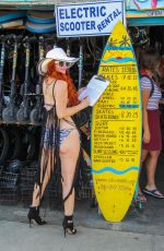 PHOEBE PRICE in Bikini Skating on Venice Beach 08/05/2018