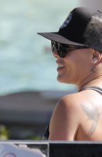PINK Out Jogging at a Beach in Gold Coast 08/16/2018
