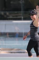 PINK Out Jogging at a Beach in Gold Coast 08/16/2018