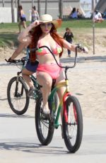 POEBE PRICE in Bikini Riding a Bike in Venice Beach 08/06/2018
