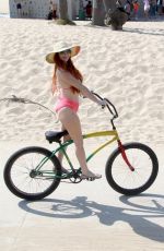 POEBE PRICE in Bikini Riding a Bike in Venice Beach 08/06/2018