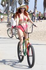 POEBE PRICE in Bikini Riding a Bike in Venice Beach 08/06/2018