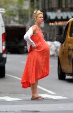 Pregnant CLAIRE DANES Out and About in New York 08/20/2018