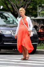 Pregnant CLAIRE DANES Out and About in New York 08/20/2018