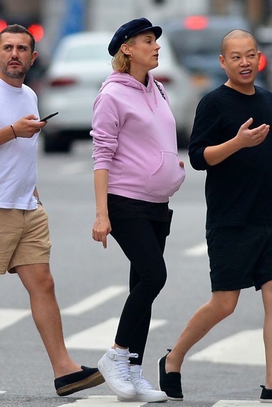 Pregnant DIANE KRUGER Out in New York 08/19/2018