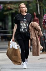 Pregnant DIANE KRUGER Out Shopping in New York 08/21/2018