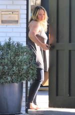 Pregnant HILARY DUFF Arrives at Haylie Duff