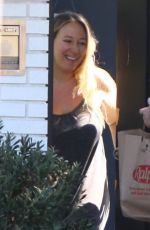 Pregnant HILARY DUFF Arrives at Haylie Duff