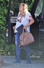 Pregnant HILARY DUFF Arrives at Haylie Duff