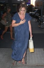 Pregnant HILARY DUFF Leaves Her Hotel in New York 08/28/2018