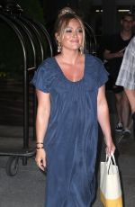Pregnant HILARY DUFF Leaves Her Hotel in New York 08/28/2018