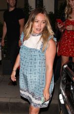 Pregnant HILARY DUFF Leaves Madeo Restaurant in Beverly Hills 08/24/2018