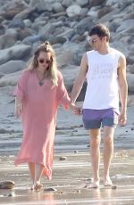 Pregnant HILARY DUFF on the Beach in Malibu 08/15/2018
