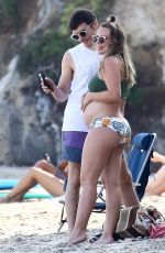 Pregnant HILARY DUFF on the Beach in Malibu 08/15/2018