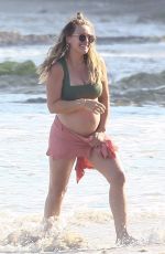 Pregnant HILARY DUFF on the Beach in Malibu 08/15/2018