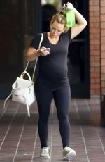 Pregnant HILARY DUFF Out and About in Los Angeles 08/12/2018