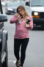 Pregnant HILARY DUFF Out for Breakfast in Los Angeles 08/25/2018