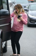 Pregnant HILARY DUFF Out for Breakfast in Los Angeles 08/25/2018