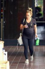 Pregnant HILARY DUFF Out for Coffee in Studio City 08/10/2018