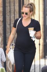 Pregnant HILARY DUFF Out for Coffee in Studio City 08/10/2018