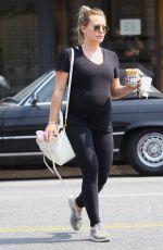 Pregnant HILARY DUFF Out for Coffee in Studio City 08/10/2018