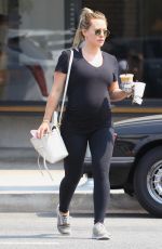 Pregnant HILARY DUFF Out for Coffee in Studio City 08/10/2018