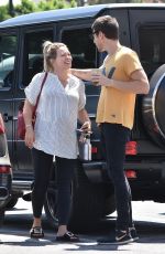 Pregnant HILARY DUFF Out for Lunch in Studio City 08/15/2018
