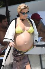 Pregnant KATE HUDSON in Bikini at a Pool in Ojai 07/28/2018