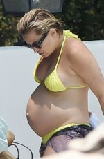 Pregnant KATE HUDSON in Bikini at a Pool in Ojai 07/28/2018