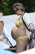 Pregnant KATE HUDSON in Bikini at a Pool in Ojai 07/28/2018