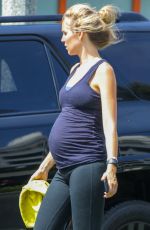 Pregnant KATHRYN BOYD Washing Her Car in Los Angeles 08/17/2018