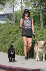 Pregnant TROIAN BELLISARIO Out with Her Dog in New York 08/16/2018