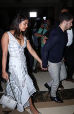 PRIYANKA CHOPRA and Nick Jonas out for Dinner in Mumbai 08/17/2018