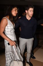 PRIYANKA CHOPRA and Nick Jonas out for Dinner in Mumbai 08/17/2018