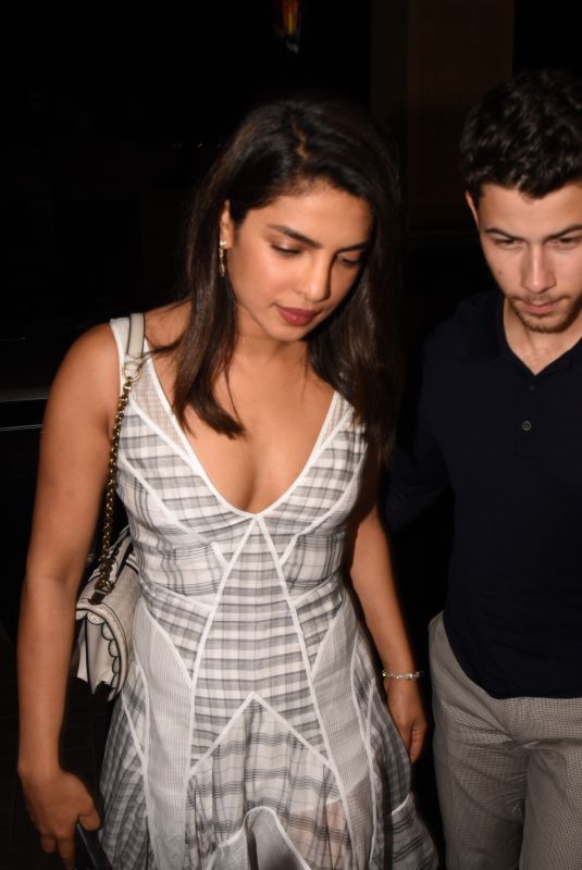 PRIYANKA CHOPRA and Nick Jonas out for Dinner in Mumbai 08/17/2018