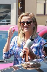 REESE WITHERSPOON in Denim Heading to Work in Santa Monica 08/04/2018