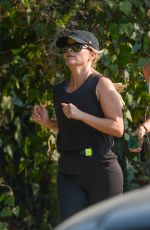 REESE WITHERSPOON Out Jogging in Los Angeles 08/11/2018