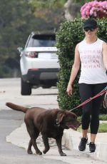 REESE WITHERSPOON Walks Her Dogs Out in Los Angeles 08/18/2018