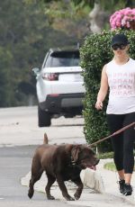 REESE WITHERSPOON Walks Her Dogs Out in Los Angeles 08/18/2018
