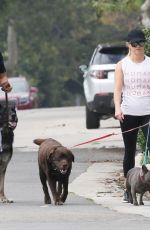 REESE WITHERSPOON Walks Her Dogs Out in Los Angeles 08/18/2018