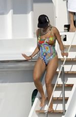 RITA ORA in Swimsuit while on Holiday in Porto Cervo 08/10/2018