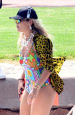 RITA ORA in Swimsuit while on Holiday in Porto Cervo 08/10/2018