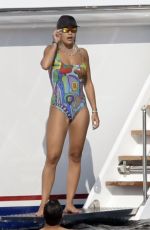 RITA ORA in Swimsuit while on Holiday in Porto Cervo 08/10/2018