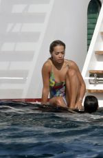 RITA ORA in Swimsuit while on Holiday in Porto Cervo 08/10/2018