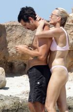 ROBIN WRIGHT in Bikini at a Beach in Formentera 08/21/2018