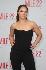 RONDA ROUSEY at Mile 22 Premiere in Los Angeles 08/09/2018