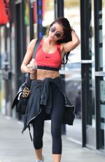 SARAH HYLAND in Leggings Leaves a Gym in Los Angeles 08/10/2018