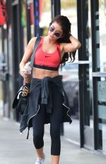 SARAH HYLAND in Leggings Leaves a Gym in Los Angeles 08/10/2018