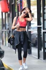 SARAH HYLAND in Leggings Leaves a Gym in Los Angeles 08/10/2018