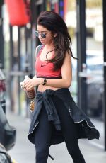 SARAH HYLAND in Leggings Leaves a Gym in Los Angeles 08/10/2018